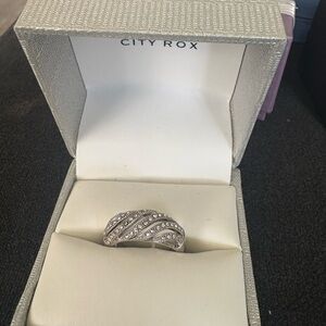 Silver and Crystal Women's Ring